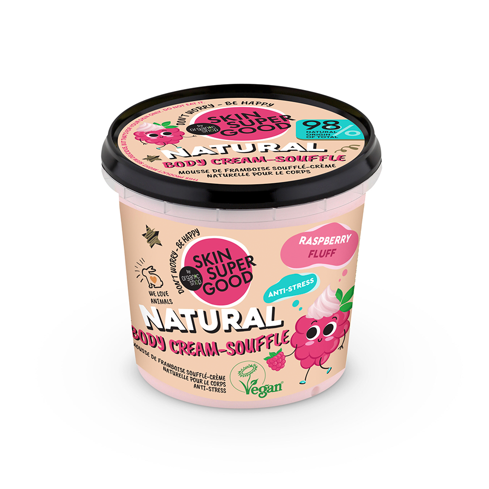 NATURAL BODY CREAM-SOUFFLE RASPBERRY FLUFF