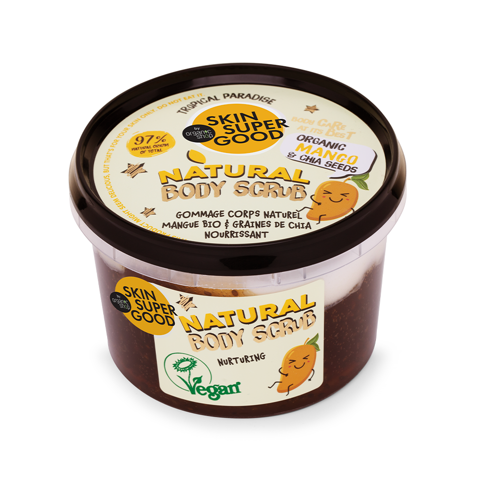 NATURAL BODY SCRUB ORGANIC MANGO & CHIA SEEDS