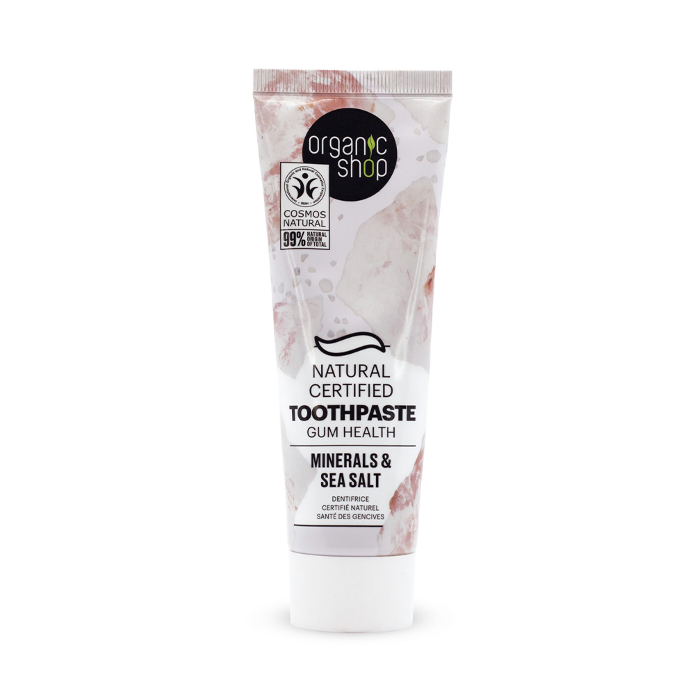 NATURAL CERTIFIED TOOTHPASTE GUM HEALTH MINERALS & SEA SALT